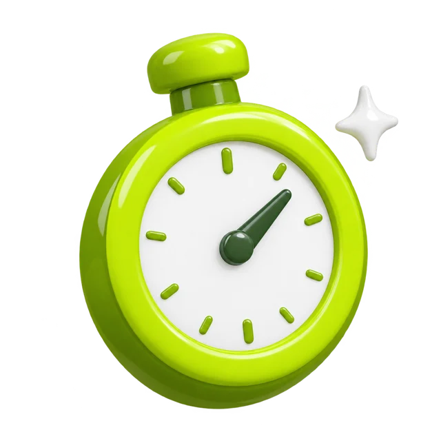 A lime stopwatch